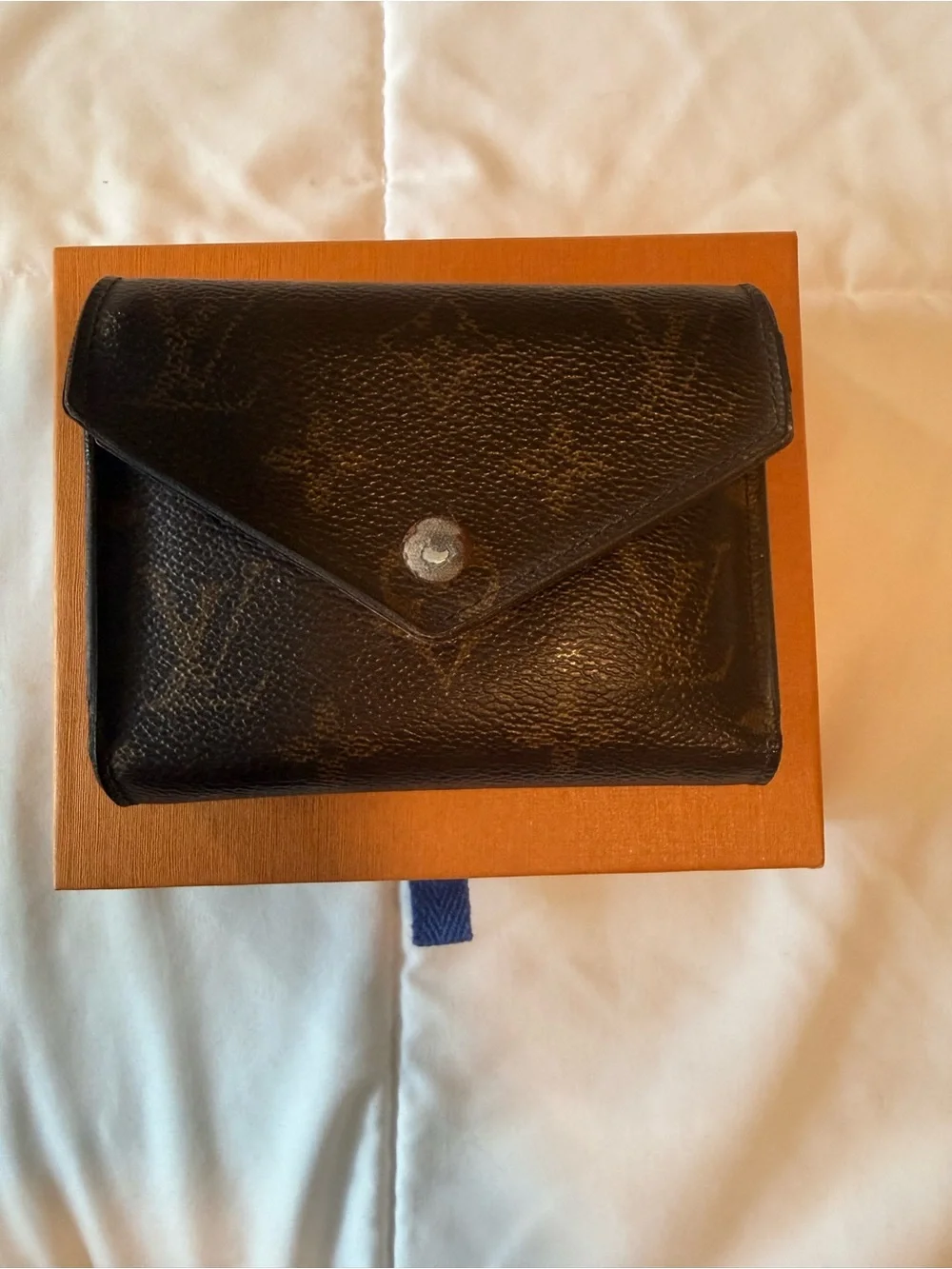 Louis Vuitton Brown Monogram Envelope Card Holder with Box